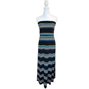 White House Black Market Women's XS Strapless Striped Maxi Dress